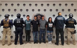 SSP, SSPC y FGE rescatan víctima privada de la libertad y detienen a 4 implicados.