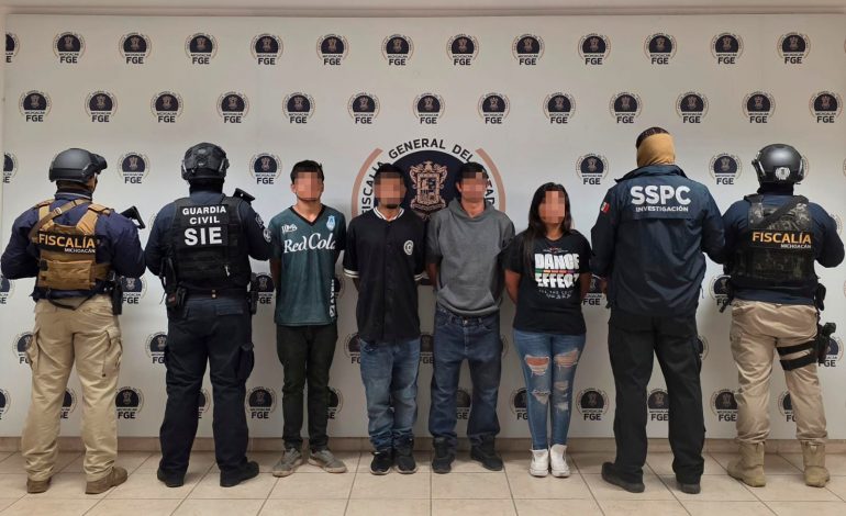SSP, SSPC y FGE rescatan víctima privada de la libertad y detienen a 4 implicados.