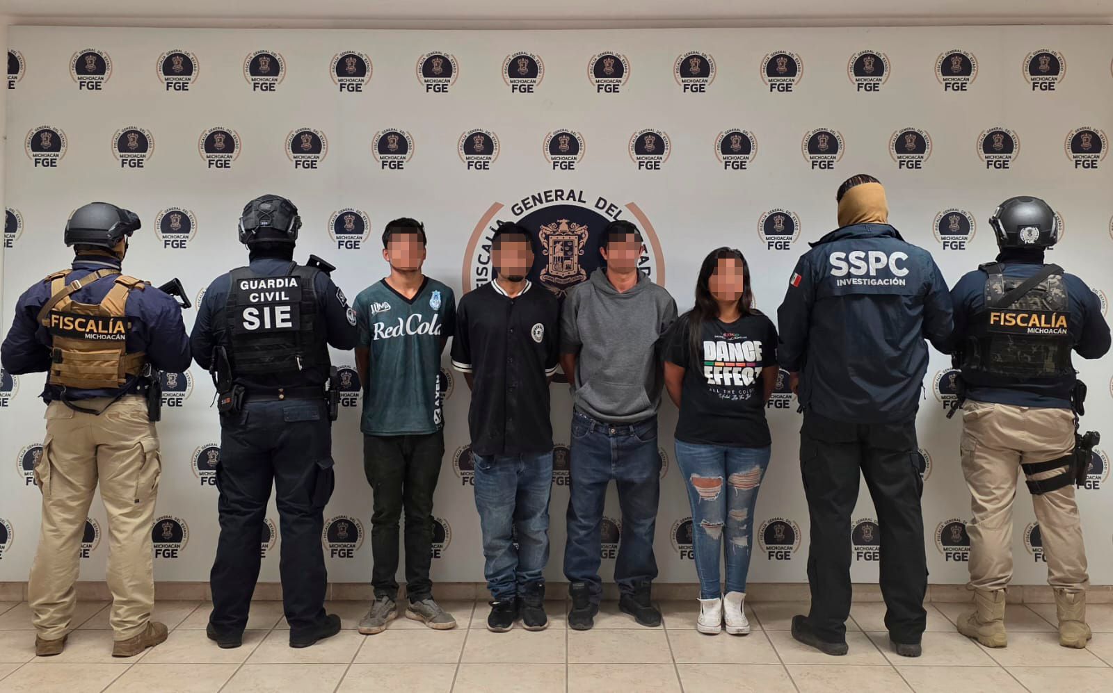 SSP, SSPC y FGE rescatan víctima privada de la libertad y detienen a 4 implicados.