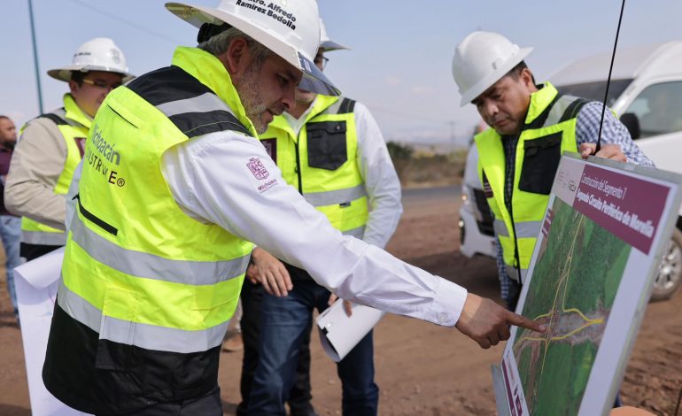 Supervisa Bedolla avance del 75% del primer segmento del segundo anillo periférico de Morelia.