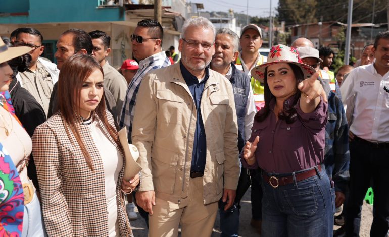 ¡En su primer acto público! Grecia Quiroz y Bedolla inauguran juntos Mercado Poniente en Uruapan