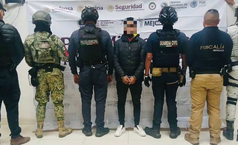 Detenido presunto homicida y generador de violencia en Zamora: SSP