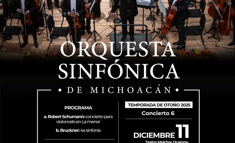 Osidem presenta repertorio de Schumann y Bruckner en su sexto concierto de temporada: Secum