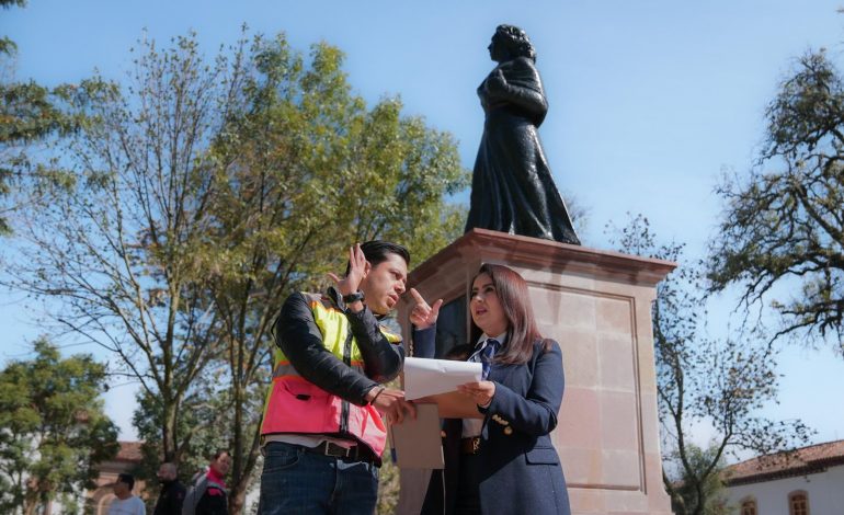 Todo listo para la inauguración de la Plaza Gertrudis Bocanegra: Gladyz Butanda