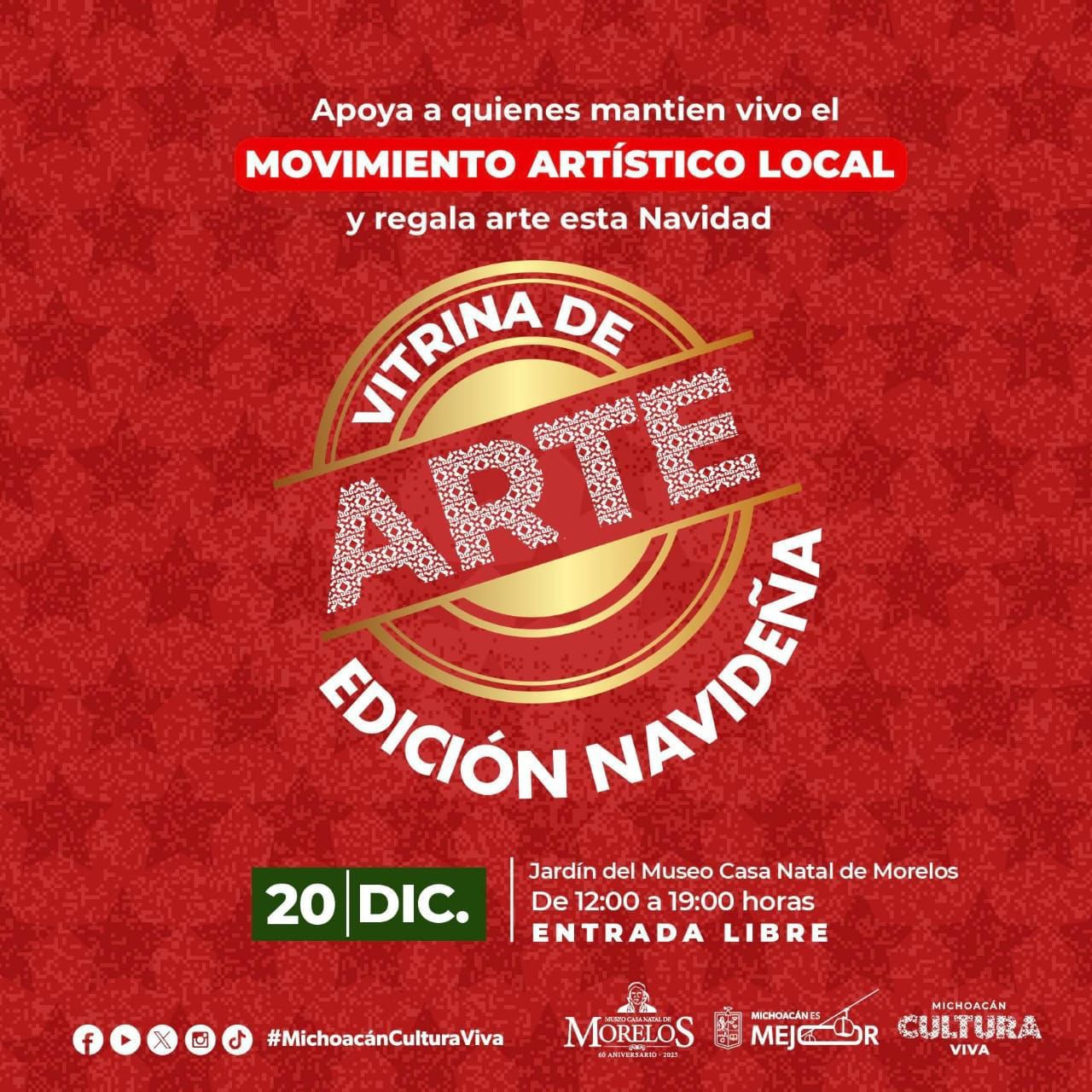 Ya viene la Vitrina de Arte edición navideña, en la Casa Natal de Morelos: Secum