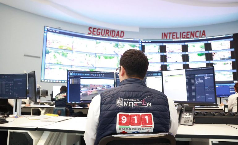 Atendió 911 en 2025 más de 280 mil incidentes en Michoacán: SSP