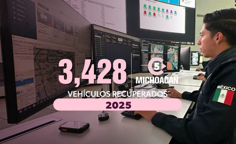 En 2025, SSP ha recuperado más de 3 mil 400 vehículos