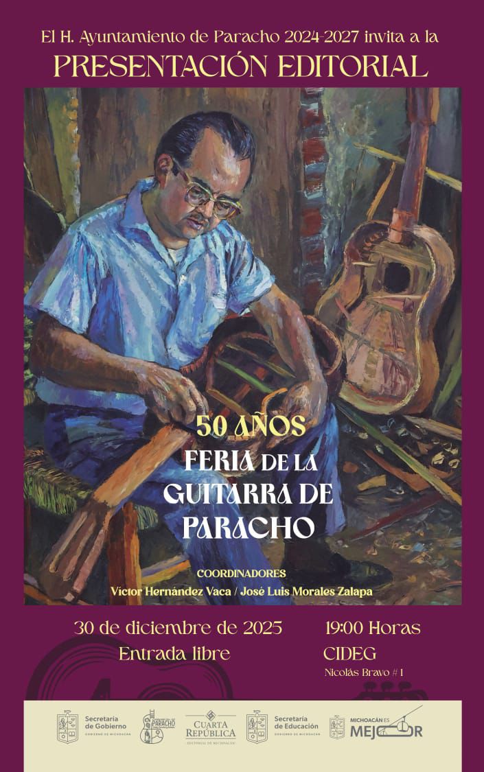 SEE presenta hoy libro sobre los 50 años de la Feria de la Guitarra en Paracho