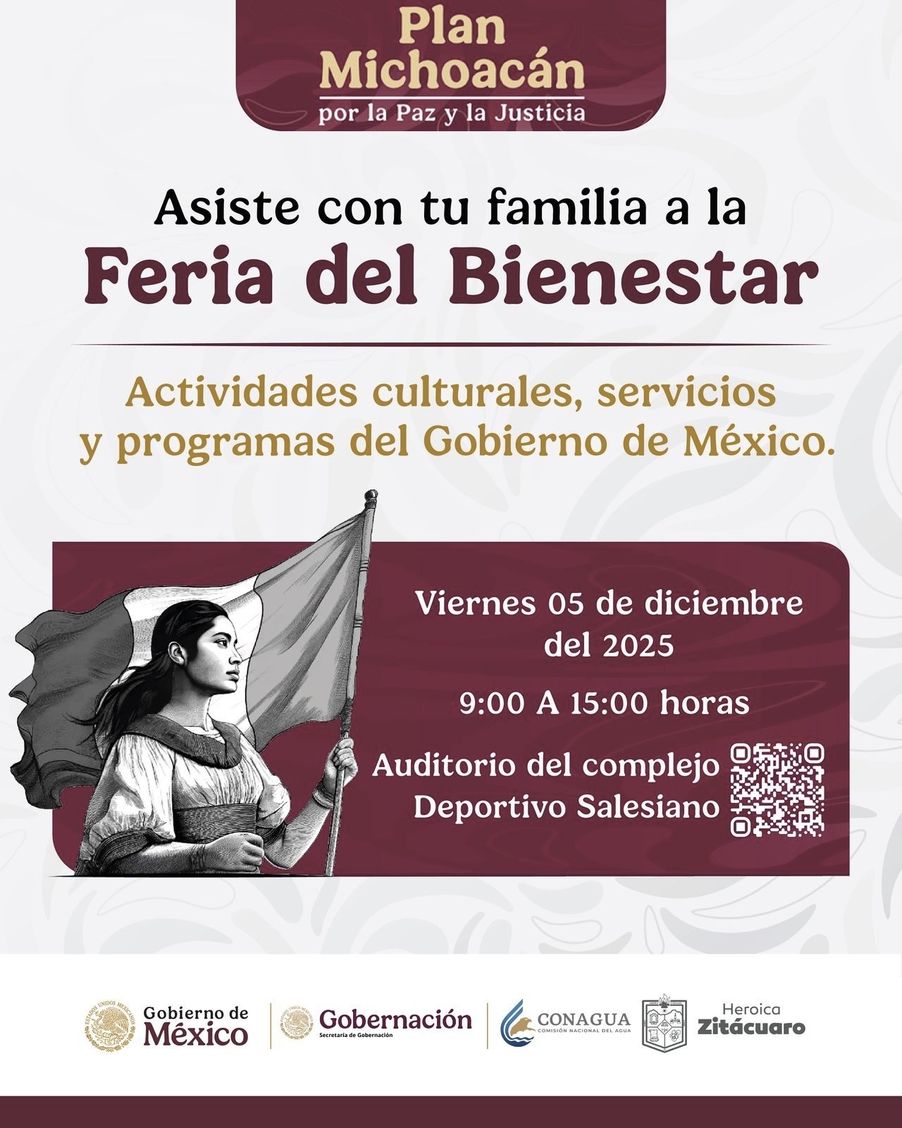 CONAGUA, SEGOB y Gobierno Municipal anuncian Feria del Bienestar en Zitácuaro en el marco del Plan Michoacán