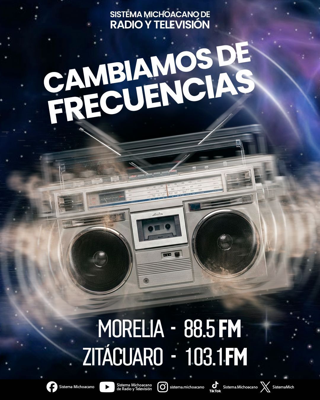 El Sistema Michoacano anuncia cambio de frecuencia en Morelia y Zitácuaro