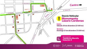 Por obras del teleférico, habrá desvío vehicular en el obelisco a Lázaro Cárdenas: Gladyz Butanda