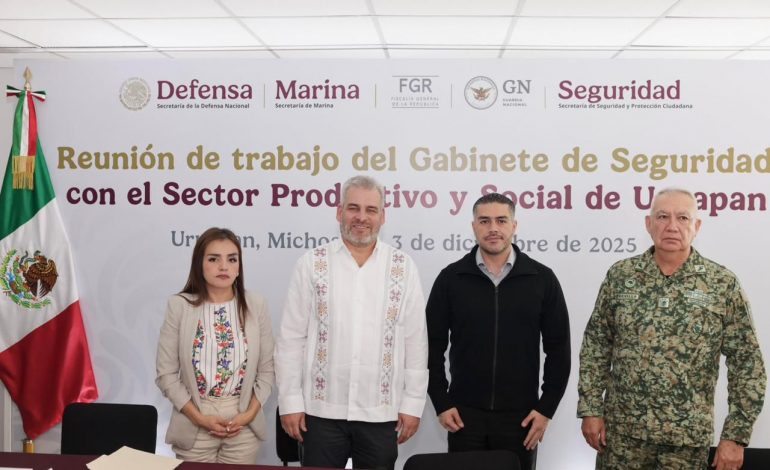 Plan Uruapan avanza con resultados para regresar la confianza a la ciudadanía: Bedolla.