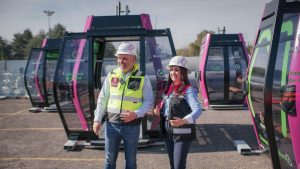 Montan primera cabina del teleférico de Morelia: Gladyz Butanda.