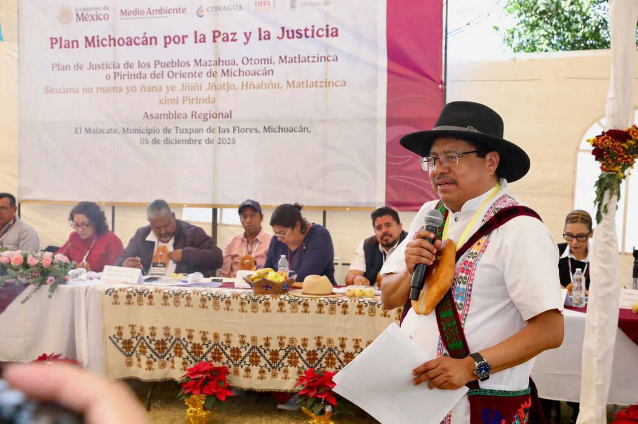 INPI y pueblos originarios de Michoacán inician construcción de acuerdos del Plan de Justicia Indígena.