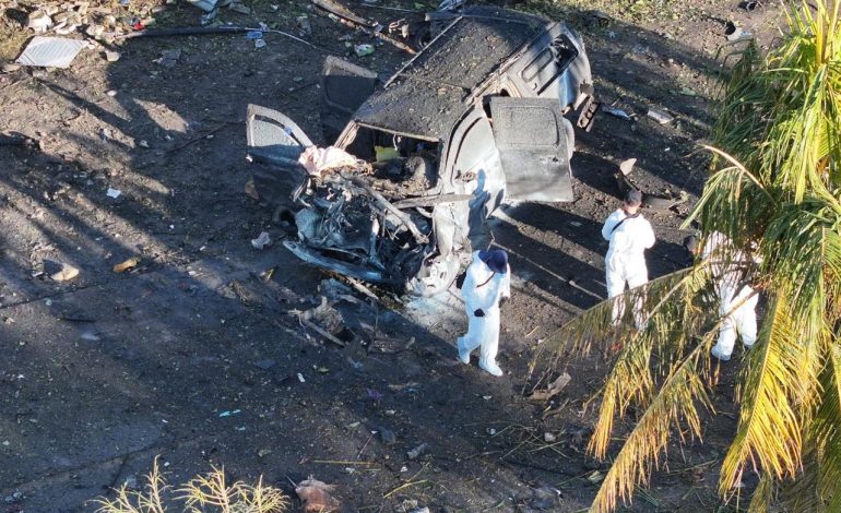 Por delincuencia organizada FGR inicia carpeta de investigación tras explosión en Coahuayana.