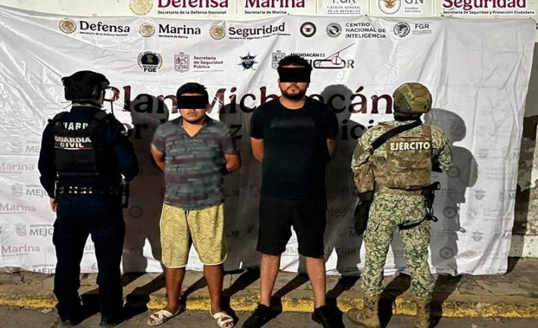 EN MICHOACÁN, DETIENEN A 28 PERSONAS.