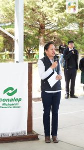 Jeovana Alcántar, inauguró un aula didáctica en el Conalep 256 Plantel Ciudad Hidalgo, beneficiando a 600 alumnos.
<br>