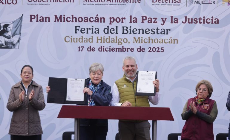 Se refuerza Plan Michoacán; firman Bedolla y Alicia Bárcena acuerdo estratégico por el medio ambiente