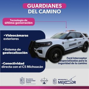 Tecnología de vanguardia para tu seguridad, así son las nuevas unidades de Guardianes del Camino
<br>