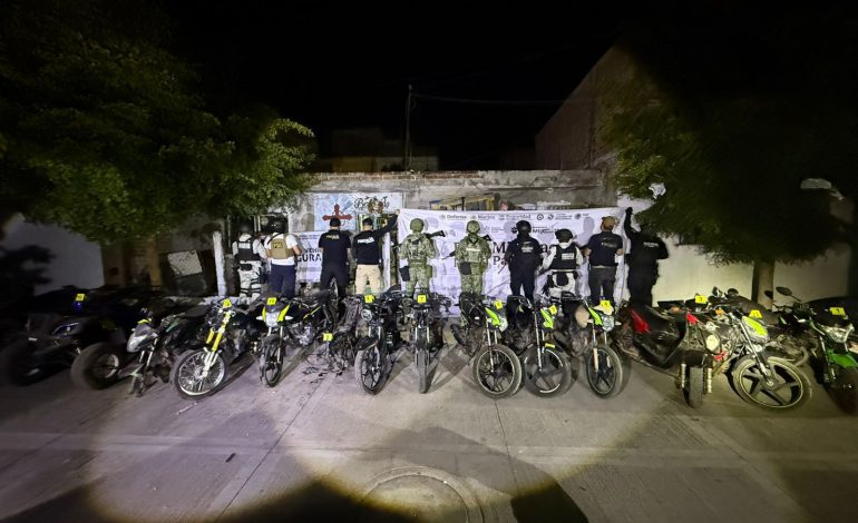 Recuperadas 11 motocicletas robadas en Jacona: SSP.