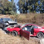 Choque entre Mustang y Camioneta deja seis personas lesionadas en Ciudad Hidalgo