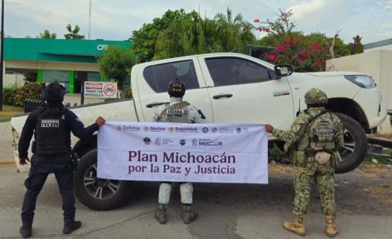 SSP asegura 3 vehículos con reporte de robo en Buenavista; uno cuenta con blindaje improvisado