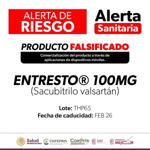 SSM alerta a la población sobre medicamento falsificado Entresto®️