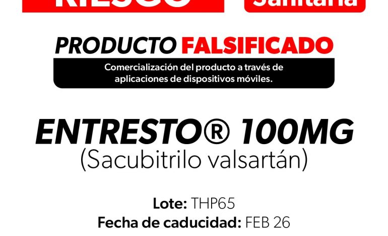 SSM alerta a la población sobre medicamento falsificado Entresto®️