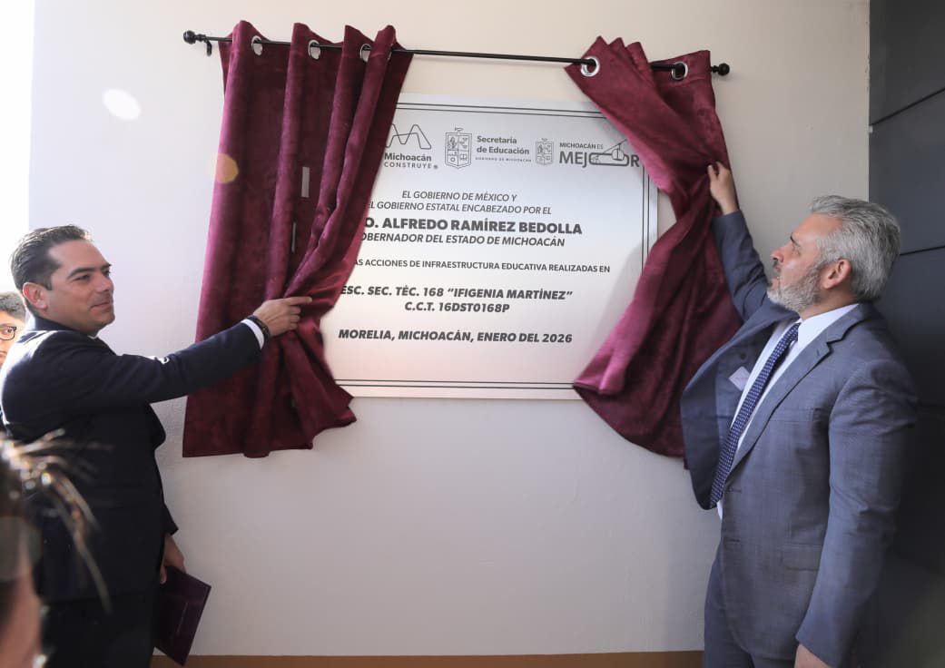 Inaugura Bedolla secundaria en Villas del Pedregal; se impulsa educación de más de 800 alumnos
