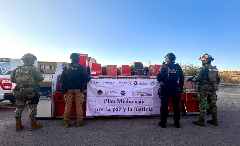 En Zamora y Jacona, FGE ejecuta 10 cateos y asegura 52 máquinas tragamonedas