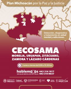 Michoacán fortalece atención a la salud mental con red de centros comunitarios: SSM