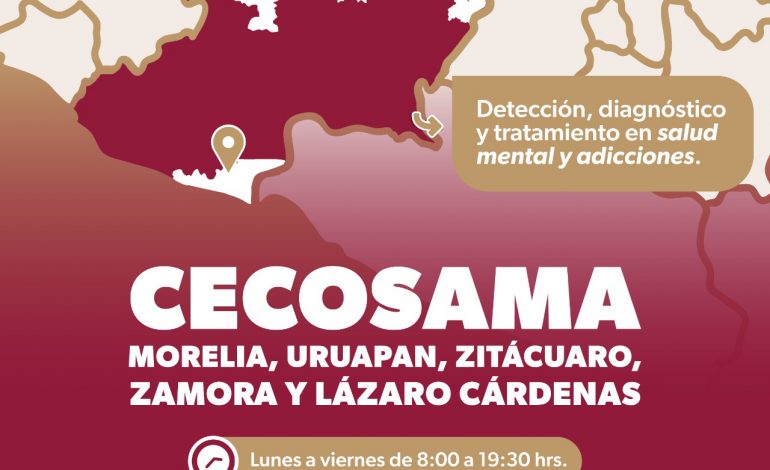 Michoacán fortalece atención a la salud mental con red de centros comunitarios: SSM