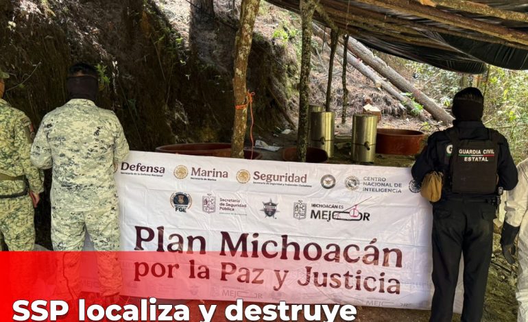 SSP localiza y destruye laboratorio clandestino en Madero
