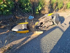 Motociclista resulta lesionado en la carretera Zitácuaro–Tuzantla