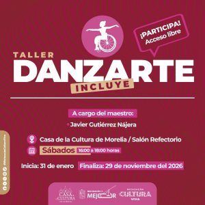 Secum abre taller permanente de danza inclusiva en Casa de la Cultura de Morelia