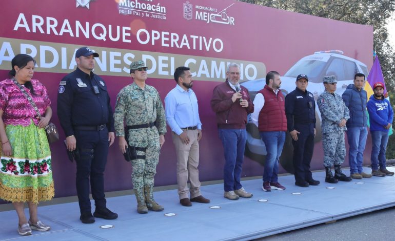 Pone en marcha Bedolla operativo «Guardianes del Camino» en la carretera Uruapan-Peribán