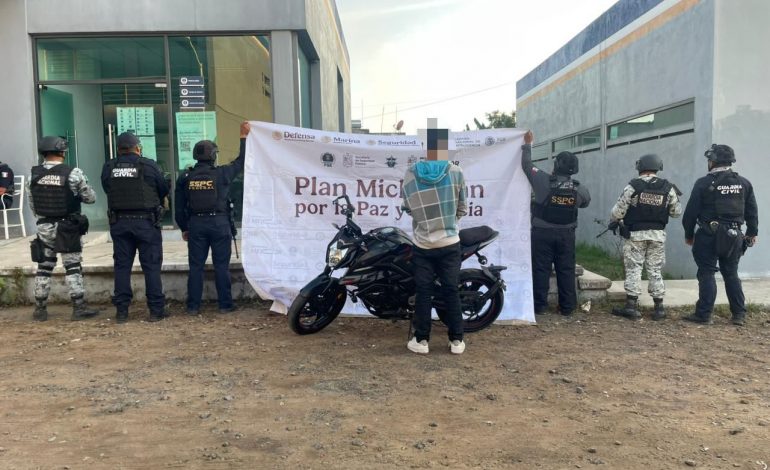 Plan Paricutín: aseguradas 3 personas, vehículos robados y droga: SSP