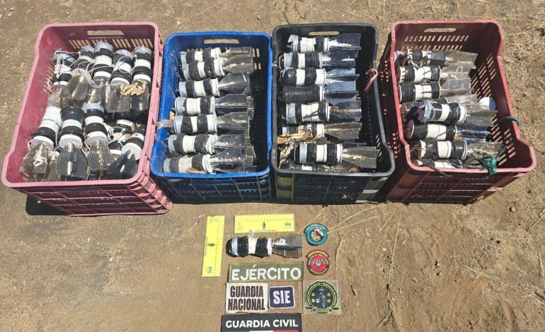 Asegurados en 2025 más de mil 600 explosivos y 700 armas: SSP