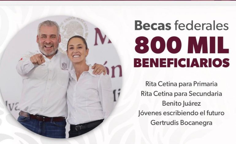 Michoacán, primer estado del país con becas en todos los niveles educativos: Bedolla