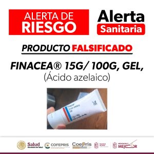 Cofepris emite alerta sanitaria por falsificación de medicamento Finacea®️