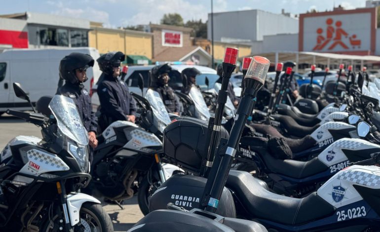 Nuevo grupo motorizado de la SSP agilizará atención y prevención del delito.