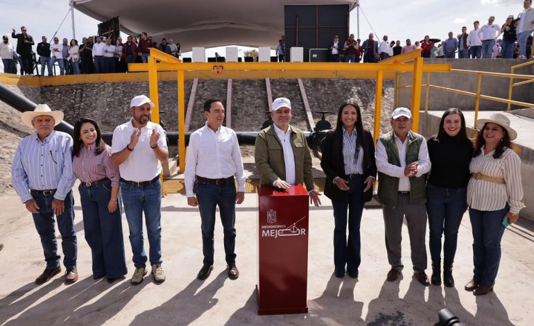 Bedolla transforma el Valle de Zamora; inaugura 3 colectores para sanear el 100 % del agua