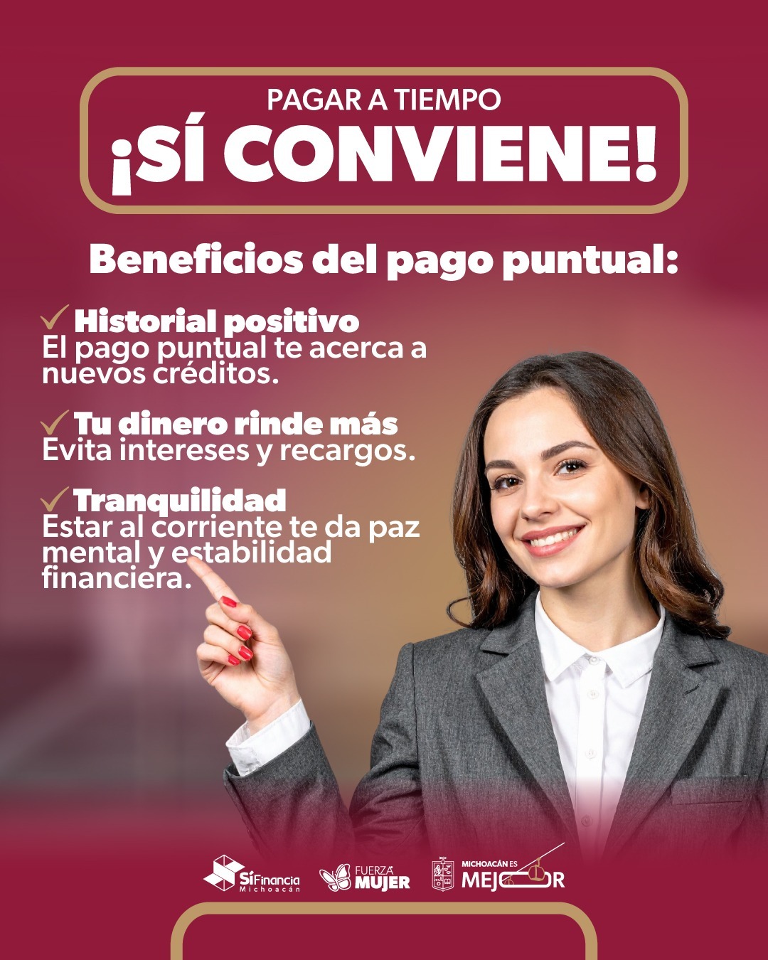 Sí financia resalta las ventajas del pago puntual de los créditos para negocios