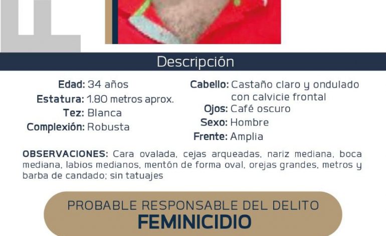 Ofrece FGE recompensa para ubicar y detener a Juan Paulo Amezcua Gudiño, presunto responsable del feminicidio de Frida S.