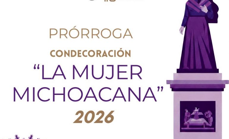 Congreso extiende hasta el 1° de marzo registro para la Condecoración “La Mujer Michoacana 2026”