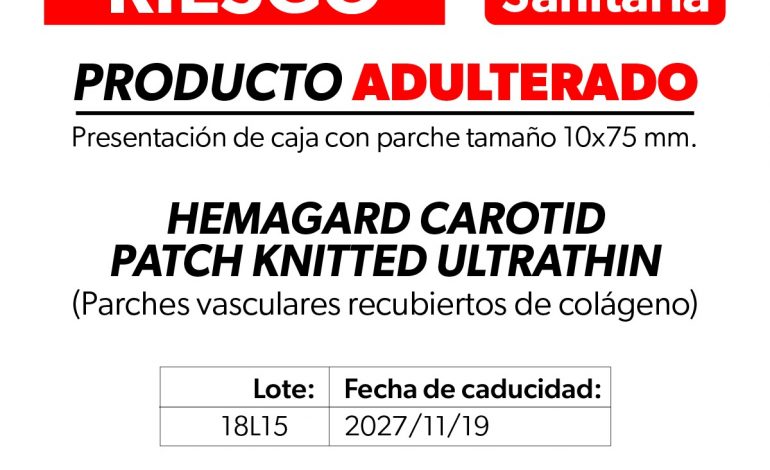 Alerta Cofepris por adulteración de parches vasculares: SSM