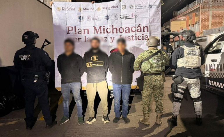 Detenidos en Jiquilpan estarían relacionados con los disparos con arma de fuego contra la alcaldía el 22 de febrero