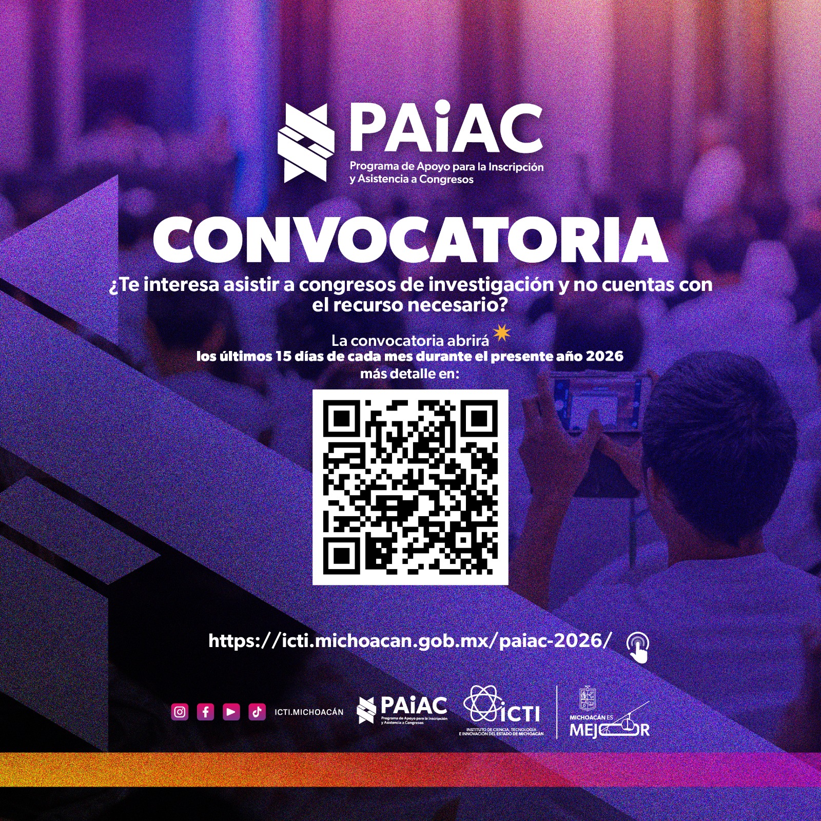 ¿Vas a un congreso científico? ICTI ofrece apoyos económicos para docentes y estudiantes