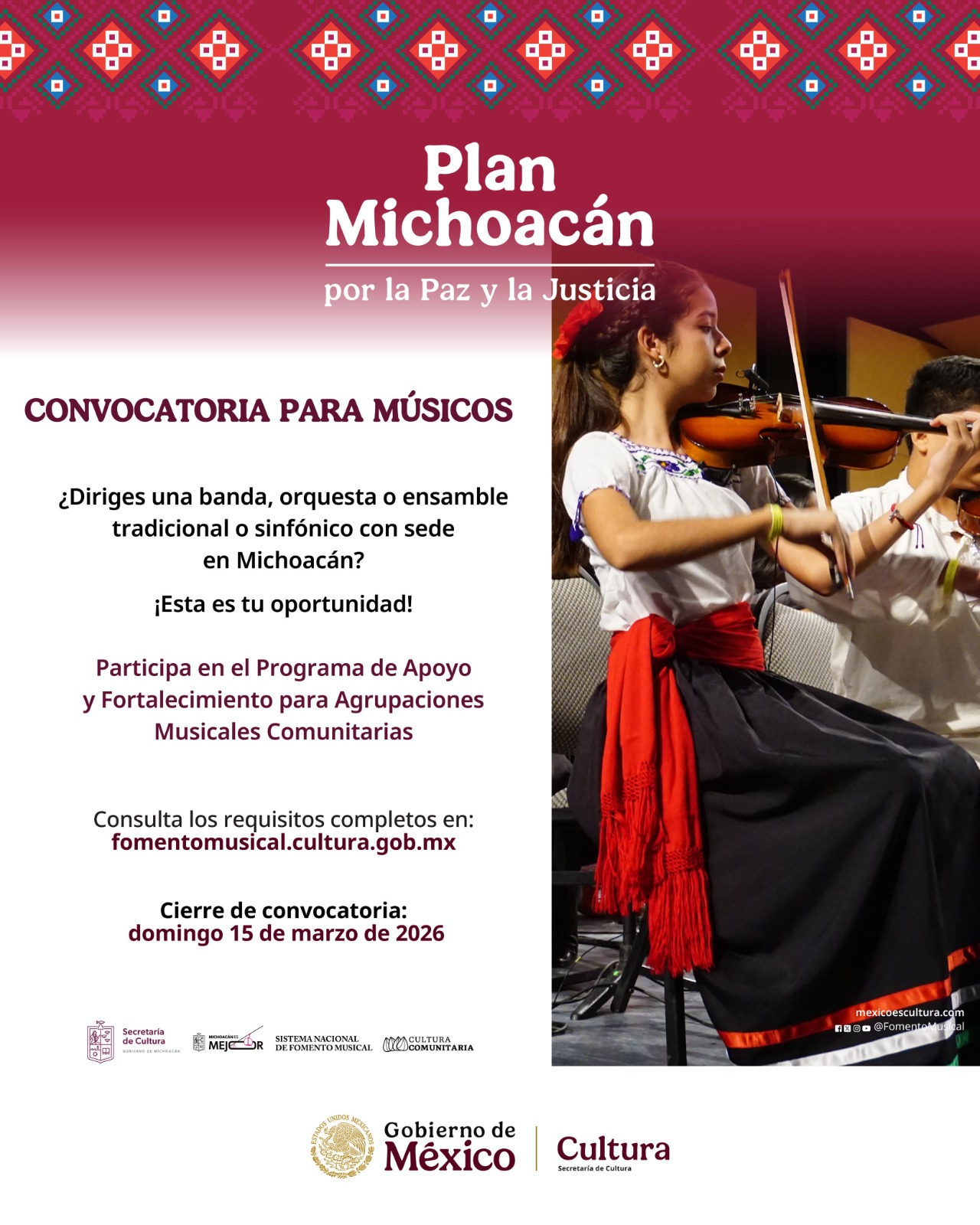 ¿Tienes una banda o ensamble de música tradicional? Participa en esta convocatoria: Secum