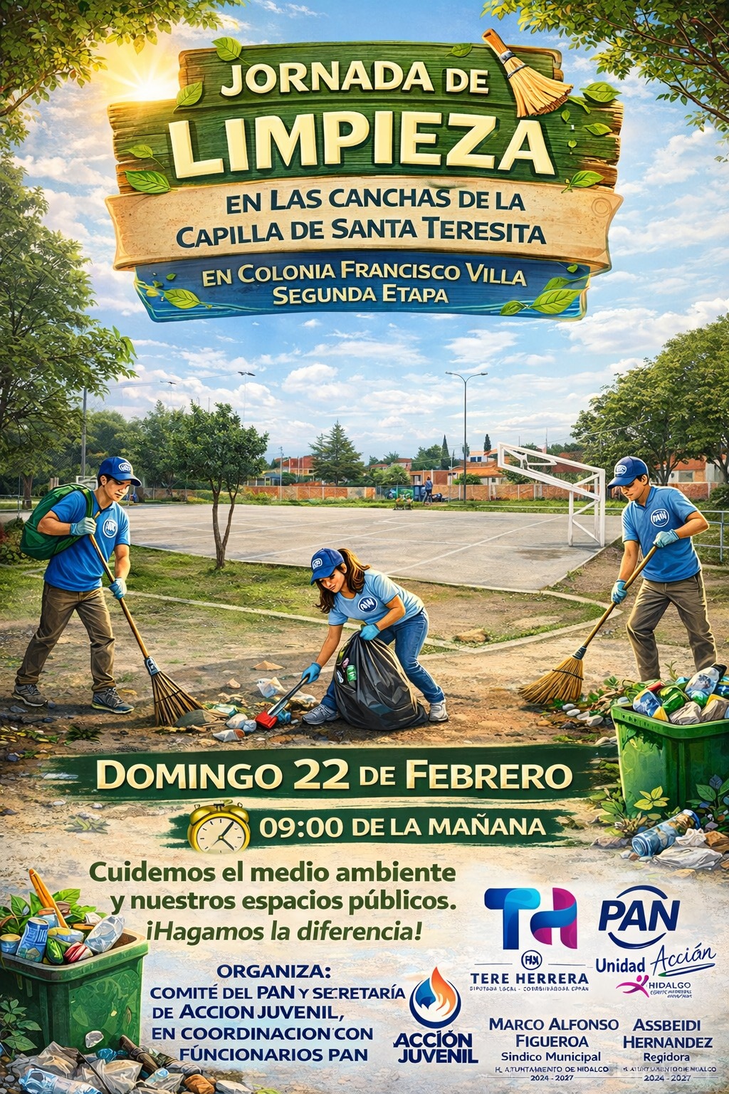 El PAN realizará jornada de limpieza